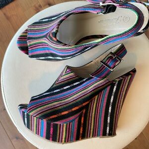 Fabulous Platform Wedge sling-backs 8.5